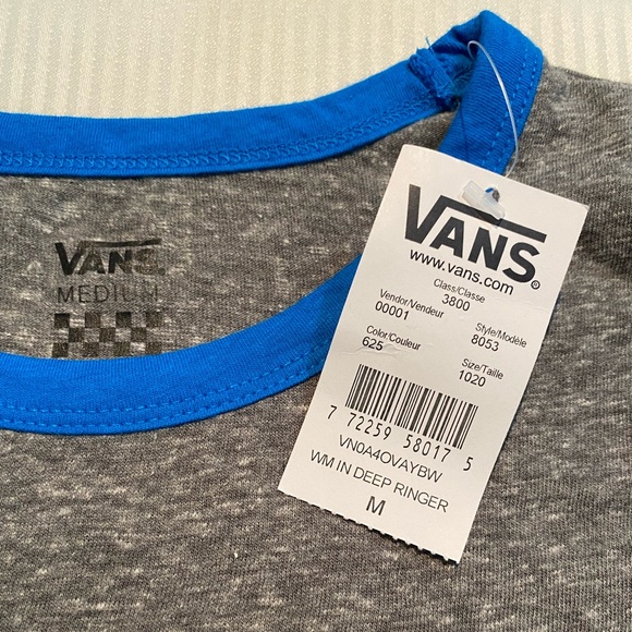 Vans In Deep Ringer Short Sleeve Tee T-Shirt - Picture 8 of 8